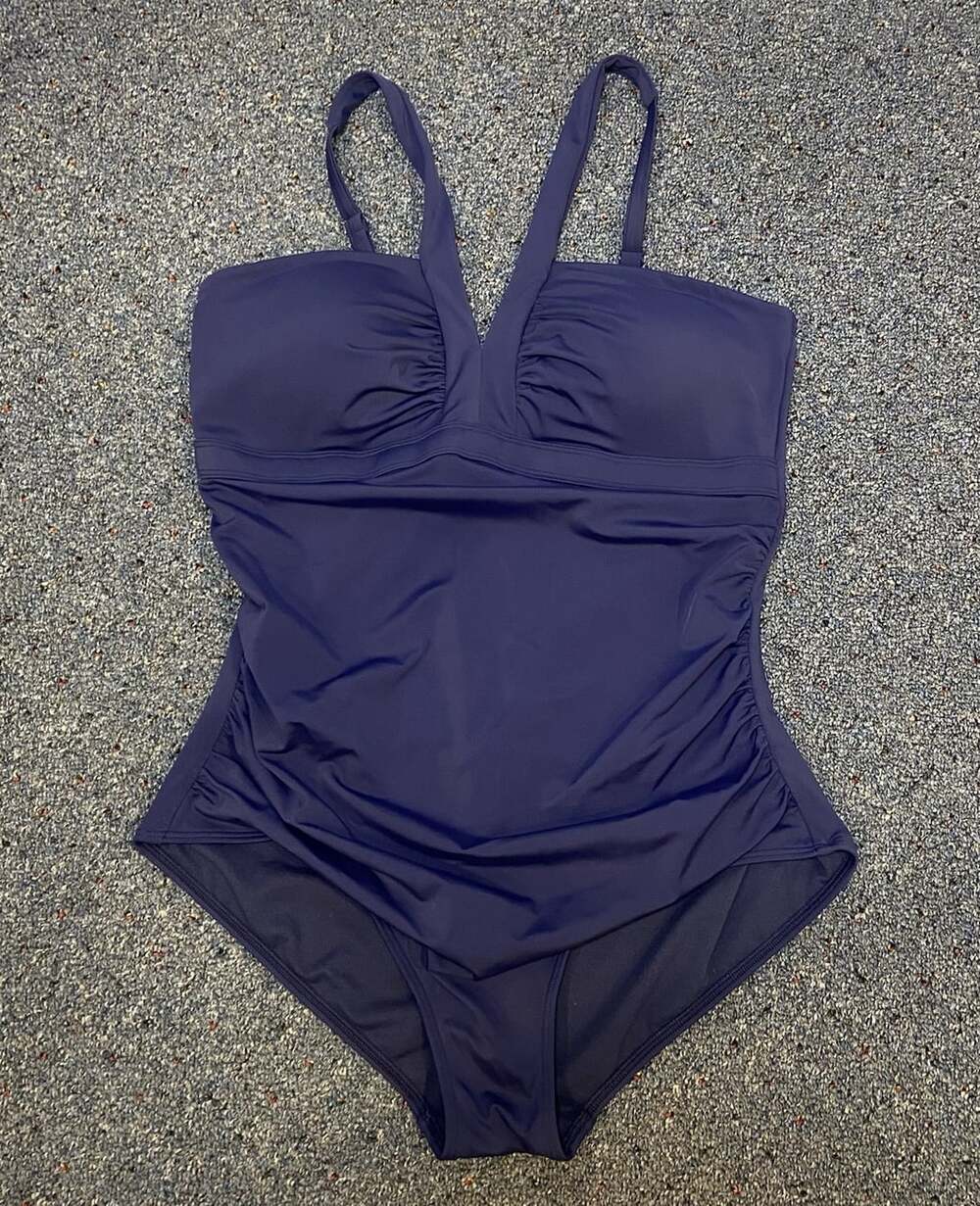Boden Corsica Bathing Suit Swim One Piece Navy Blue Size 14R